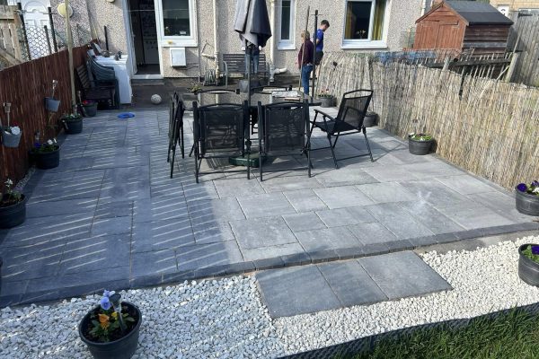 picture of garden that just been renovated