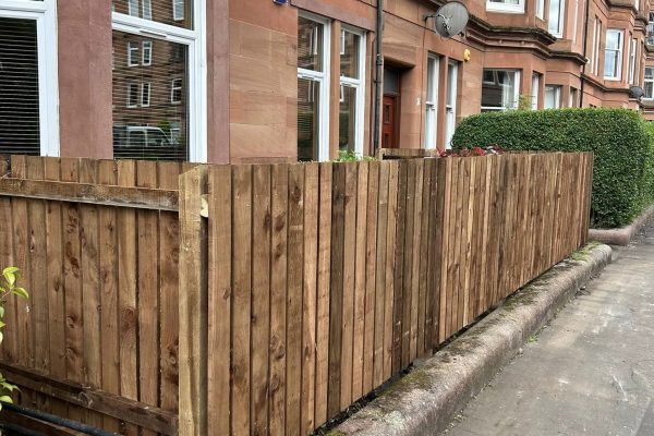 fencing around the front of the house