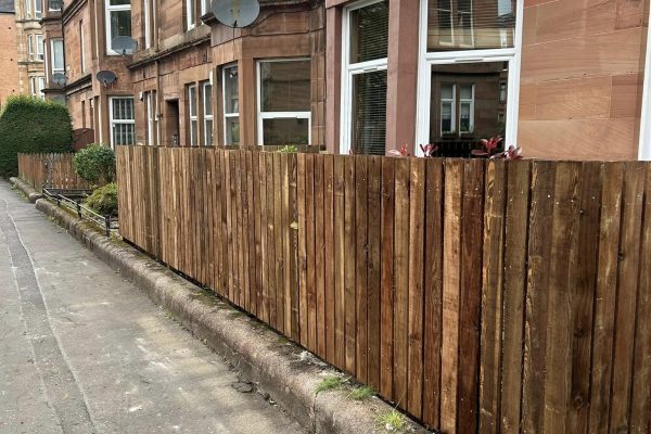fencing around the front of the house